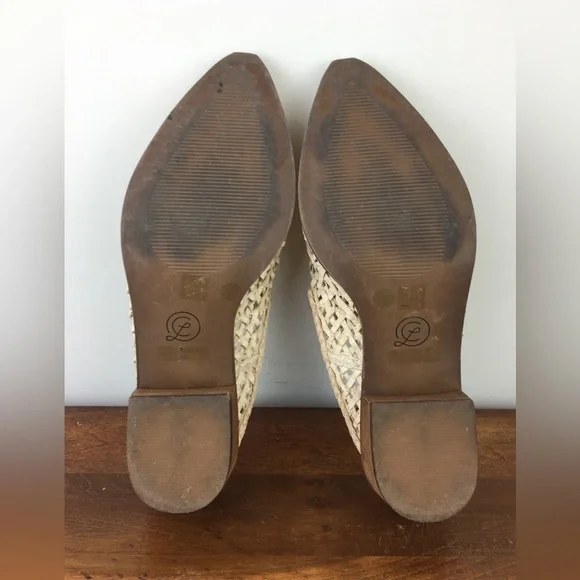 CHINESE LAUNDRY Mayflower Woven Heeled Mule Pointed Toe Beige Women’s Size 7.5. - Picture 10 of 11